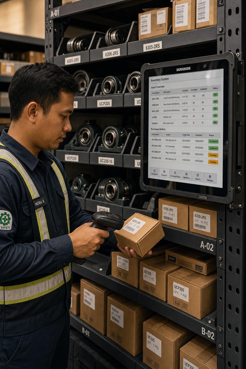 Sistem inventory dan operasional dengan data yang terhubung